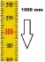 VERTICAL FLEXIBLE RULE ZERO AT THE TOP LENGTH 1000 MM COATING NYLON<br>REF : RGVR1-00H01N